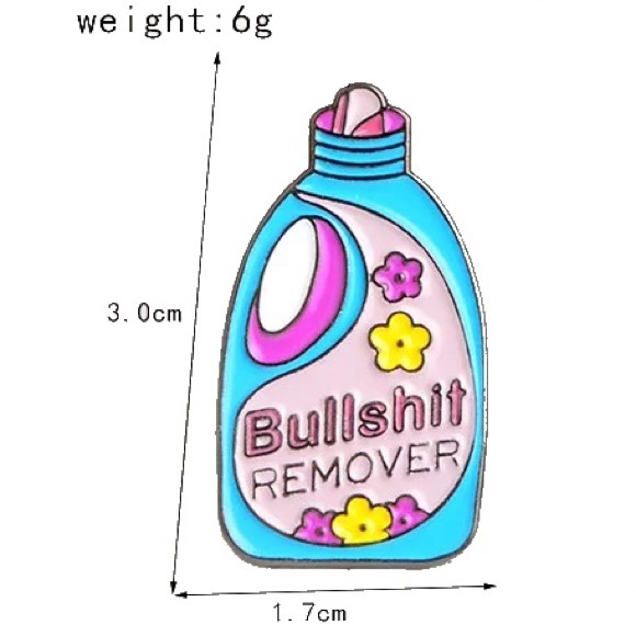 1 LEFT‼️ Bullshit Remover Enamel Pin Funny Posh Seller Girl Boss Badge Joke Gift - Picture 3 of 11
